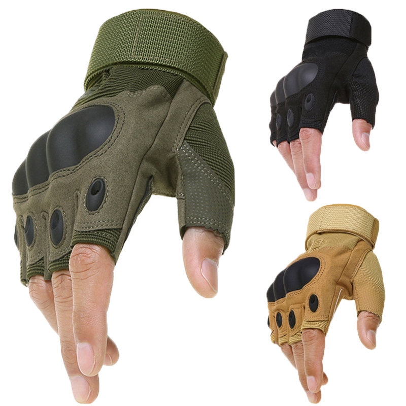 Outdoor Hunting Gloves - Outdoor Fingerless Gloves Hard Knuckle Paintball