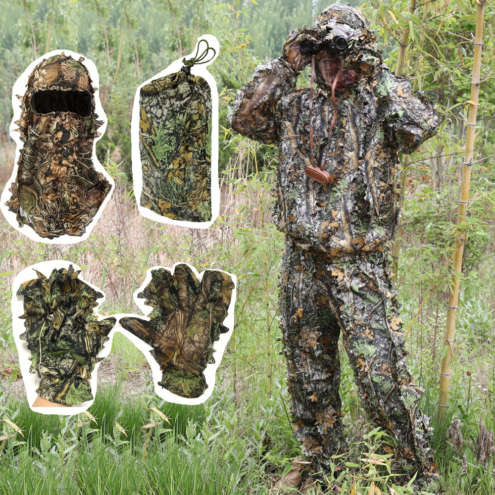 Outdoor Hunting Photography - Hunting Suit Jungle Leaves Lightweight Camouflage