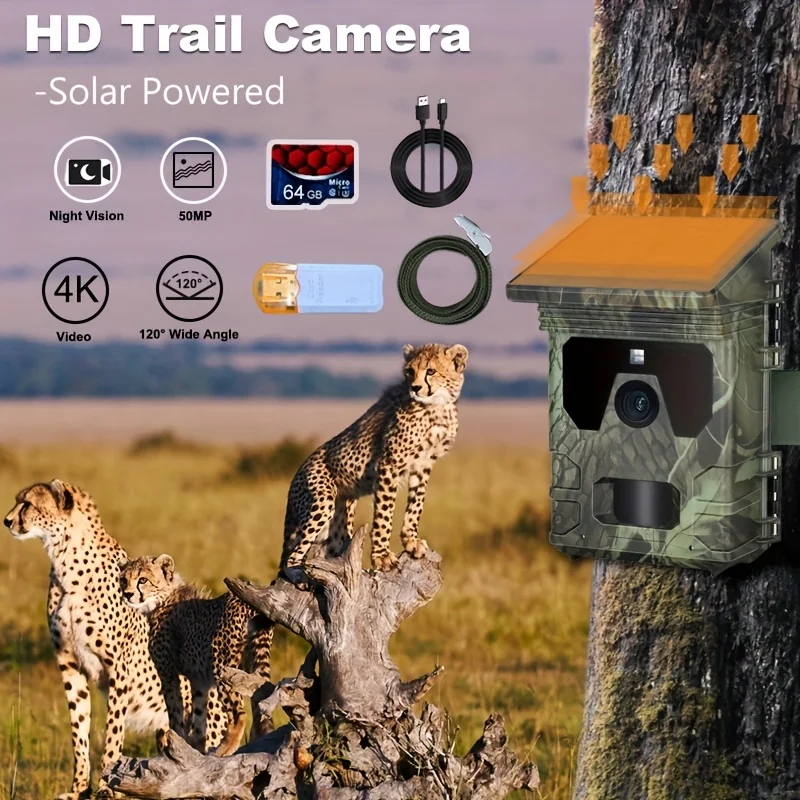 Outdoor Hunting Photography - KEEHOME 4K 50MP Solar-Powered Wildlife Trail