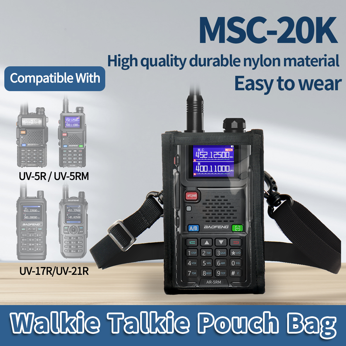 Outdoor Hunting Bag - ABBREE Walkie Talkie Carry Bag Holder
