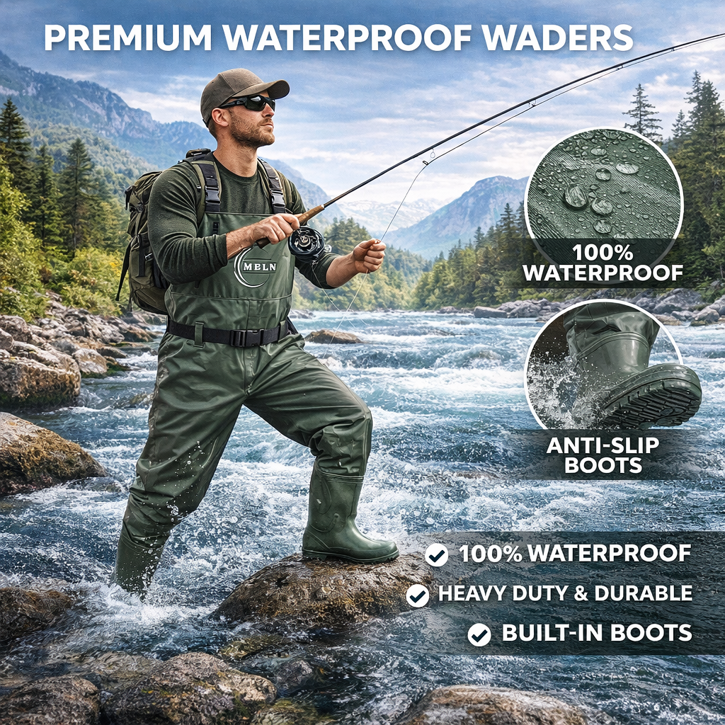 MBLN Fishing Chest Waders with - Fishing Waders Breathable avaliação e preço