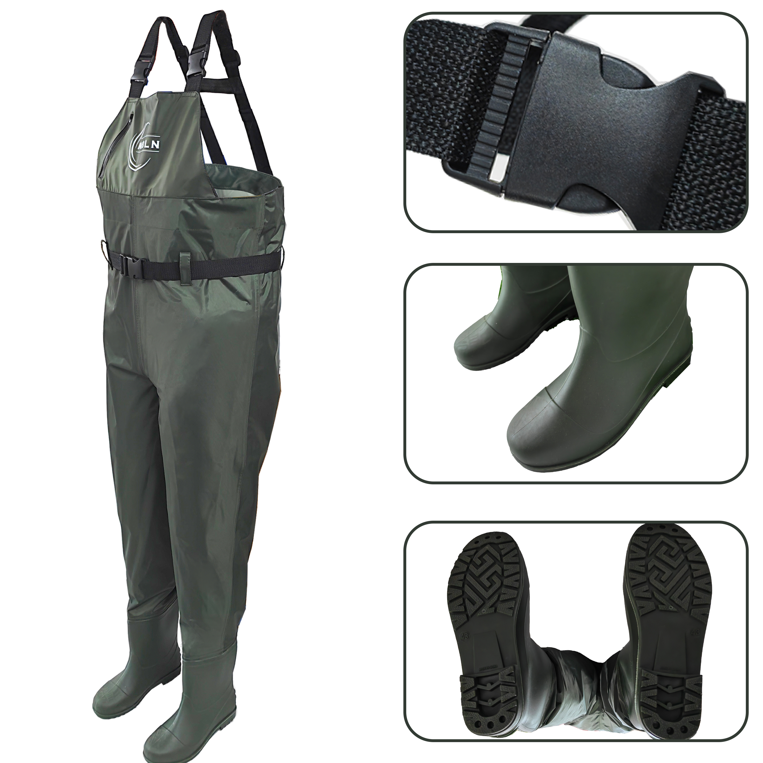 MBLN Fishing Chest Waders with - Fishing Waders Breathable avaliação e preço