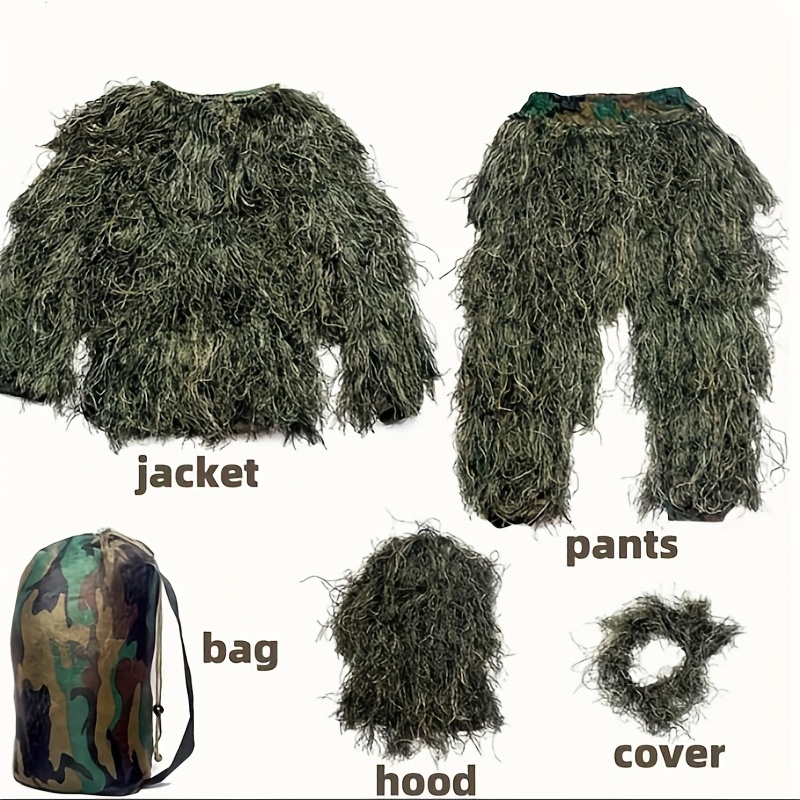 5-in-1 Camouflage Ghillie Suit - Outdoor Hunting Photography avaliação e preço