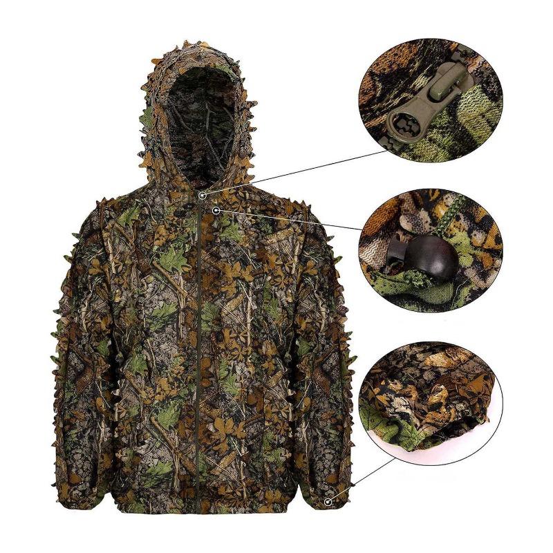 3D  Leafy Bionic Camouflage Hu - Outdoor Hunting Photography avaliação e preço
