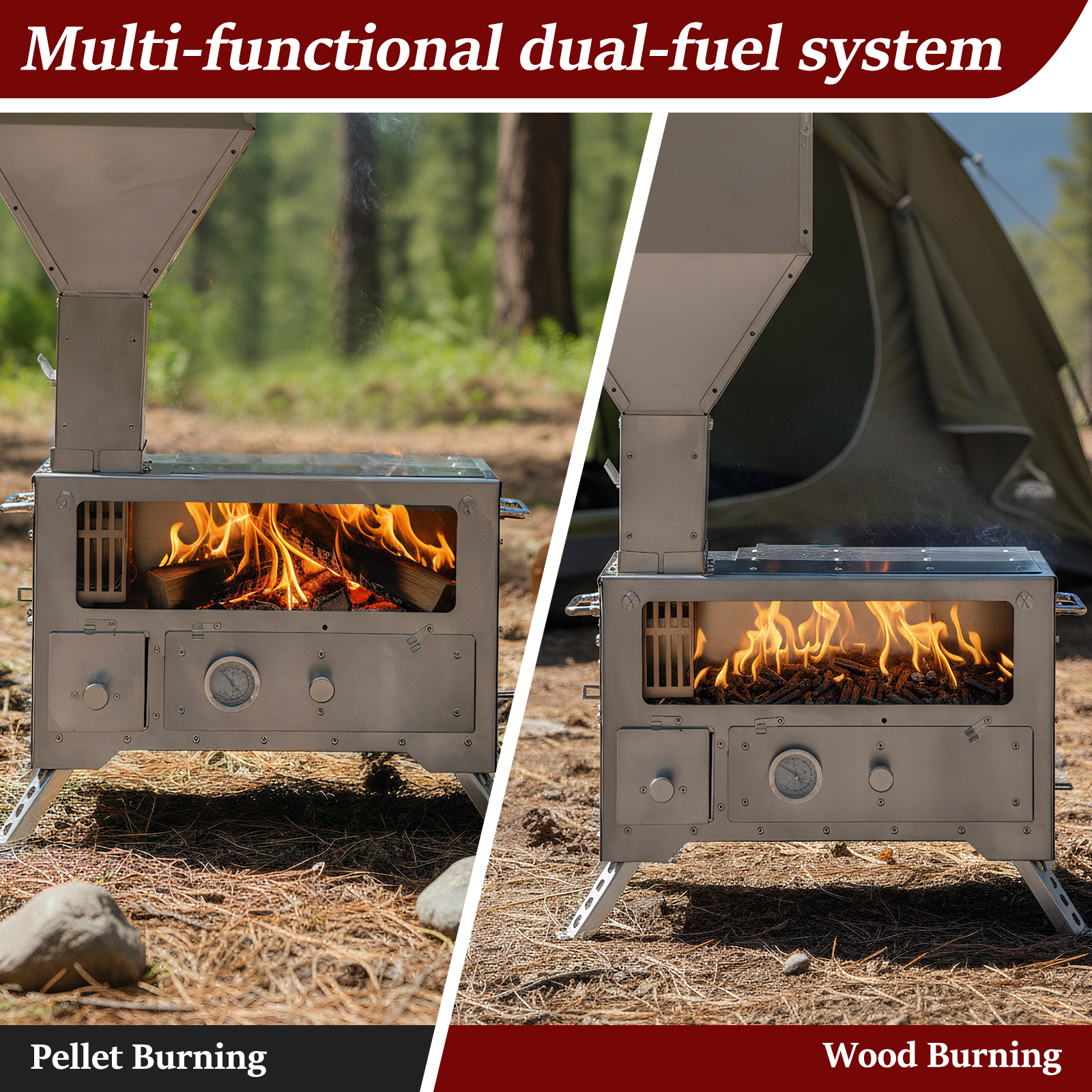 Wood Burning Fireplace with Ch - Hunting Fishing Outdoor avaliação e preço