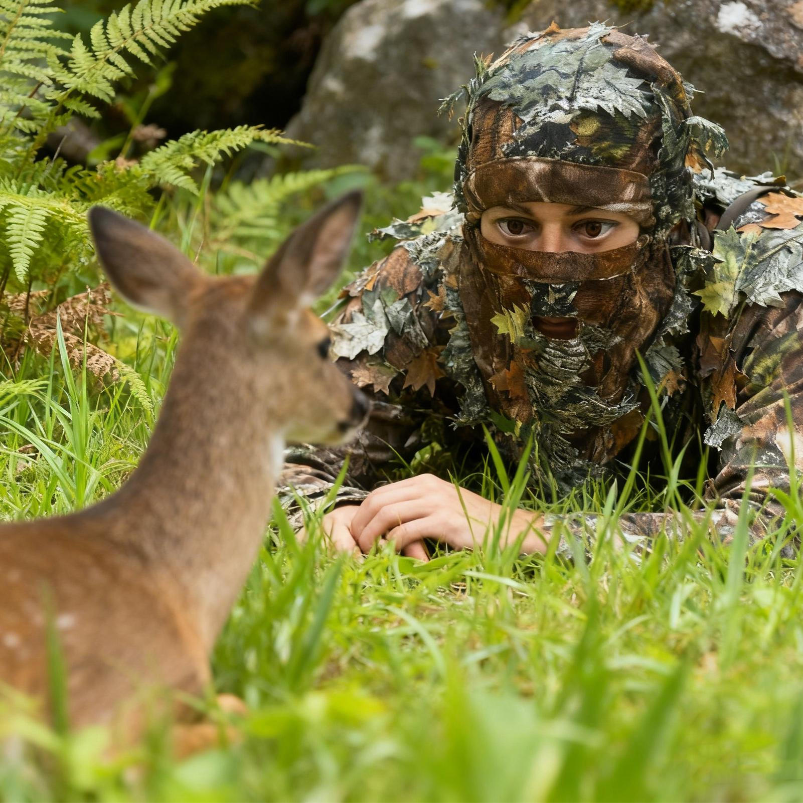 3D Leafy Ghillie Hat Full Face - Outdoor Hunting Photography avaliação e preço