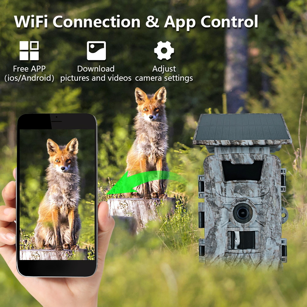 Solar WiFi 4K 60MP Hunting Cam - Outdoor Hunting Photography avaliação e preço