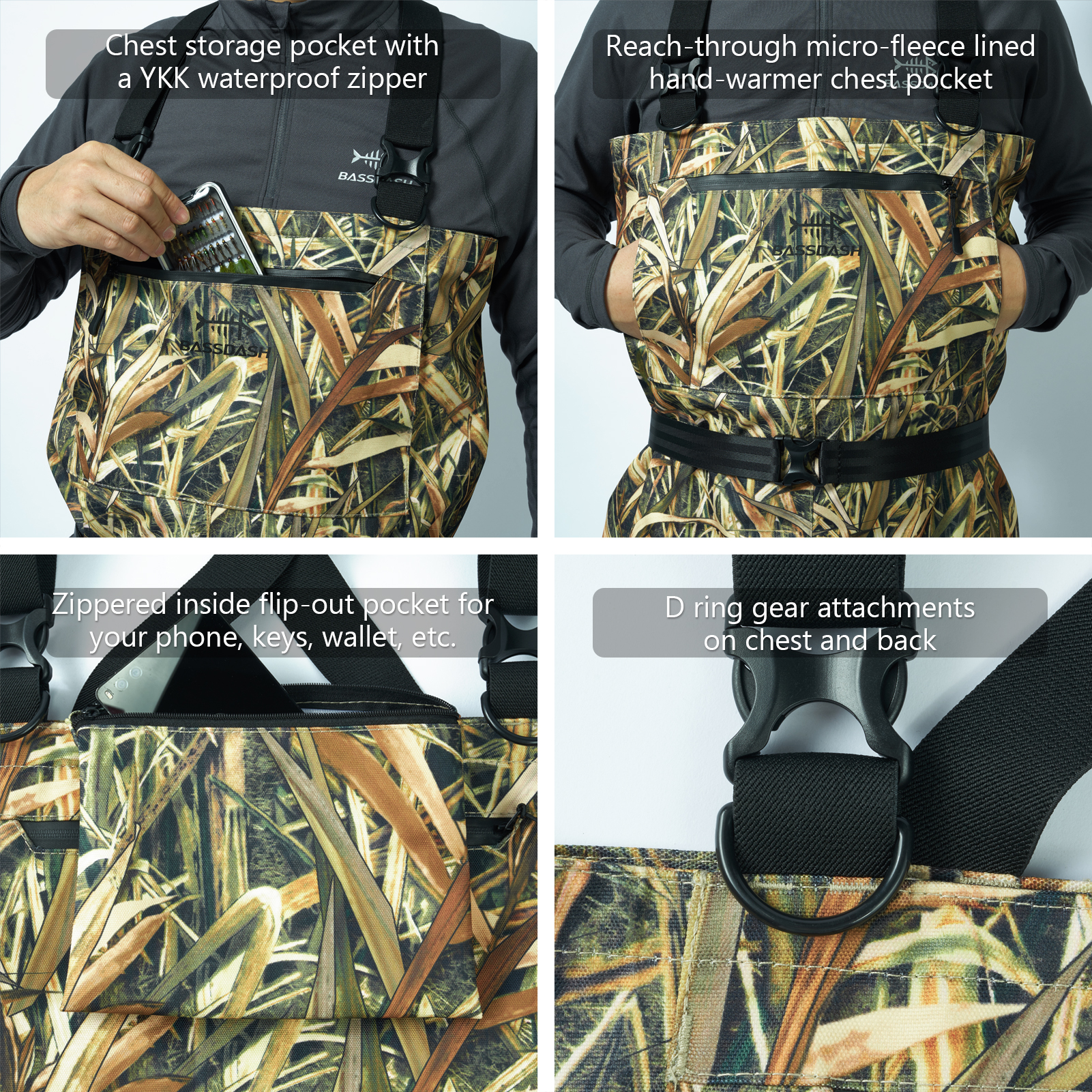 BASSDASH Men Women Boot Foot W - Fishing Waders Breathable avaliação e preço