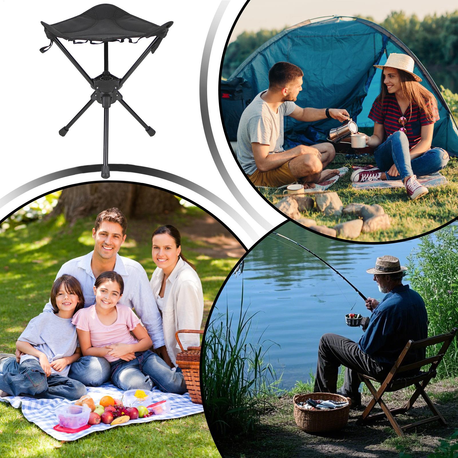 Portable Folding Swivel Campin - Hunting And Fishing Outdoor Chairs avaliação e preço