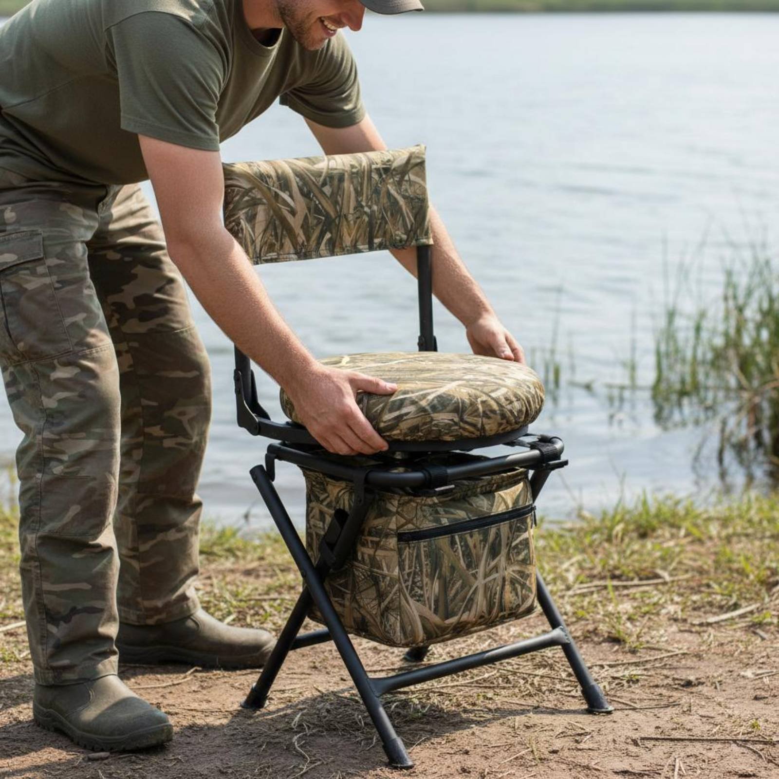 Fishing Chair Foldable Folding - Hunting And Fishing Outdoor Chairs avaliação e preço