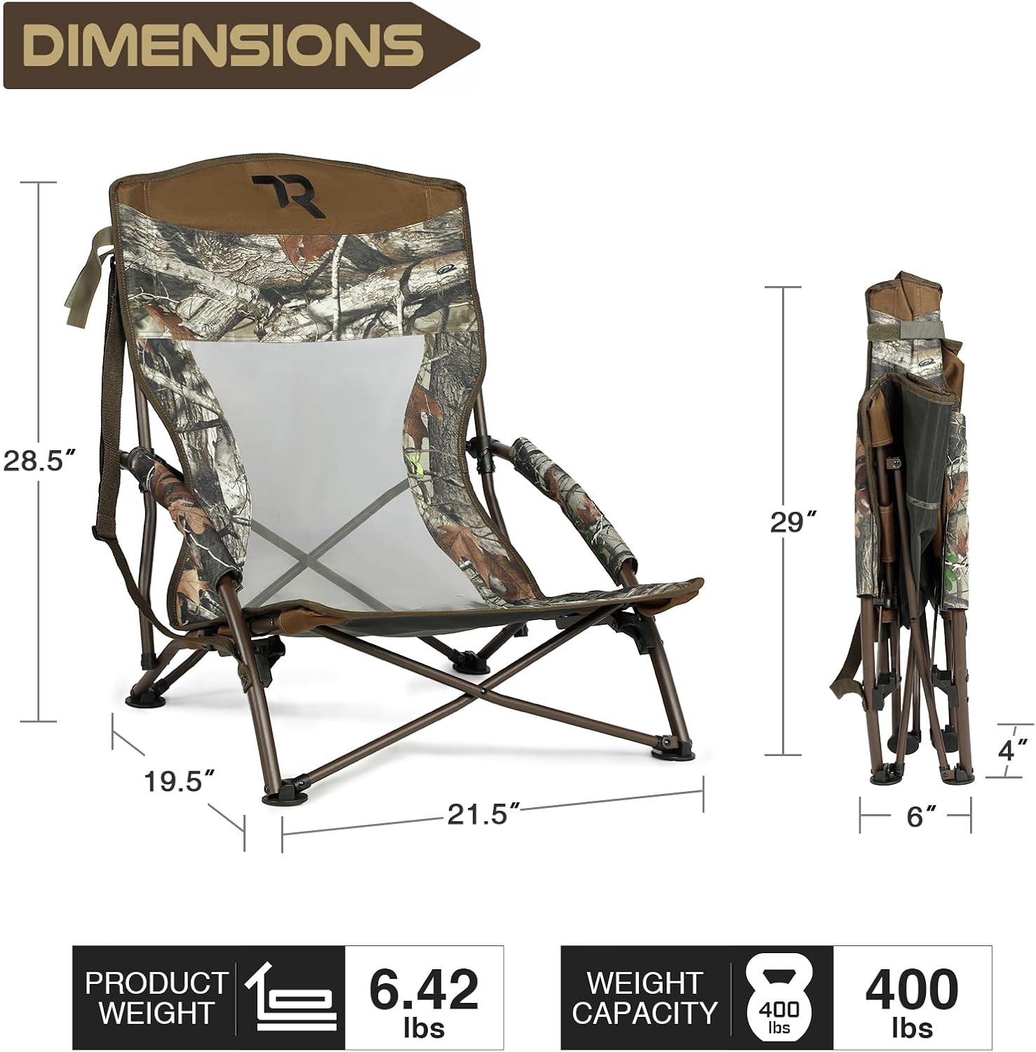Lightweight Low Camping Chair  - Outdoor Hunting Bag avaliação e preço