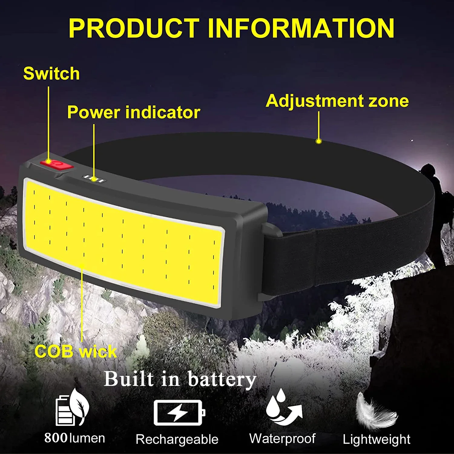 COB Portable LED Headlights Ou - Hunting Fishing Outdoor avaliação e preço