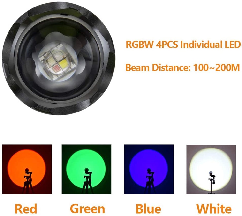 Zoom 4-Colour light LED Flashl - Outdoor Hunting Photography avaliação e preço
