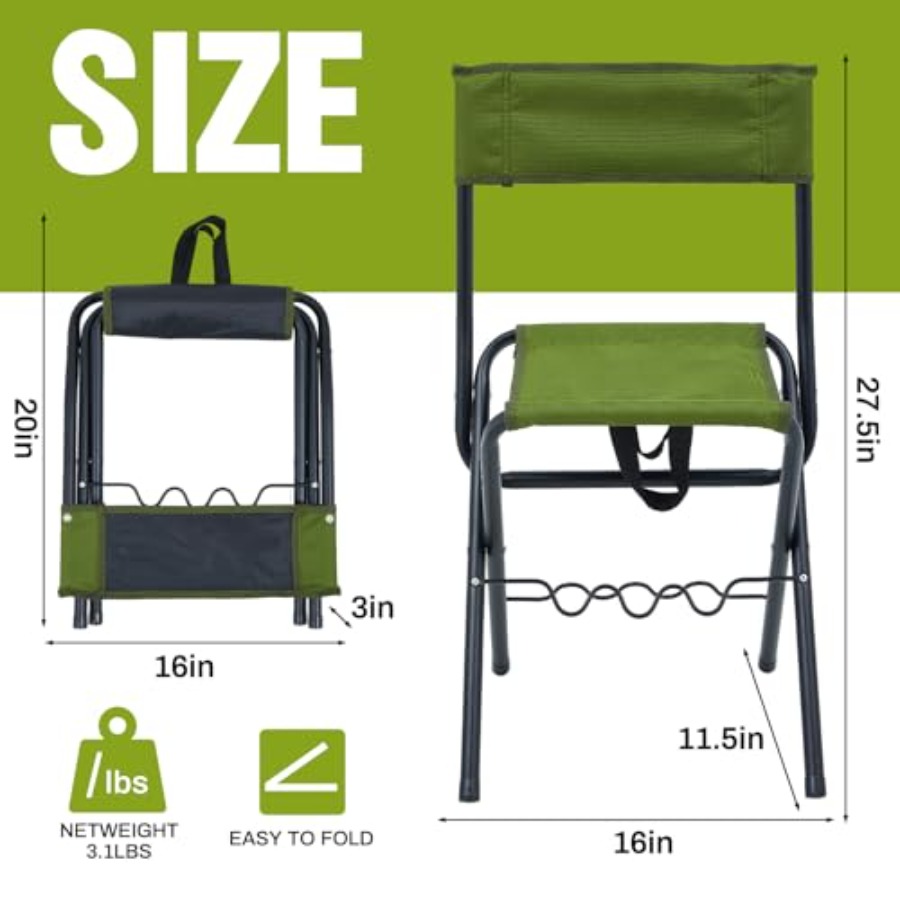 2 Pcs Summer Folding Fishing C - Hunting And Fishing Outdoor Chairs avaliação e preço