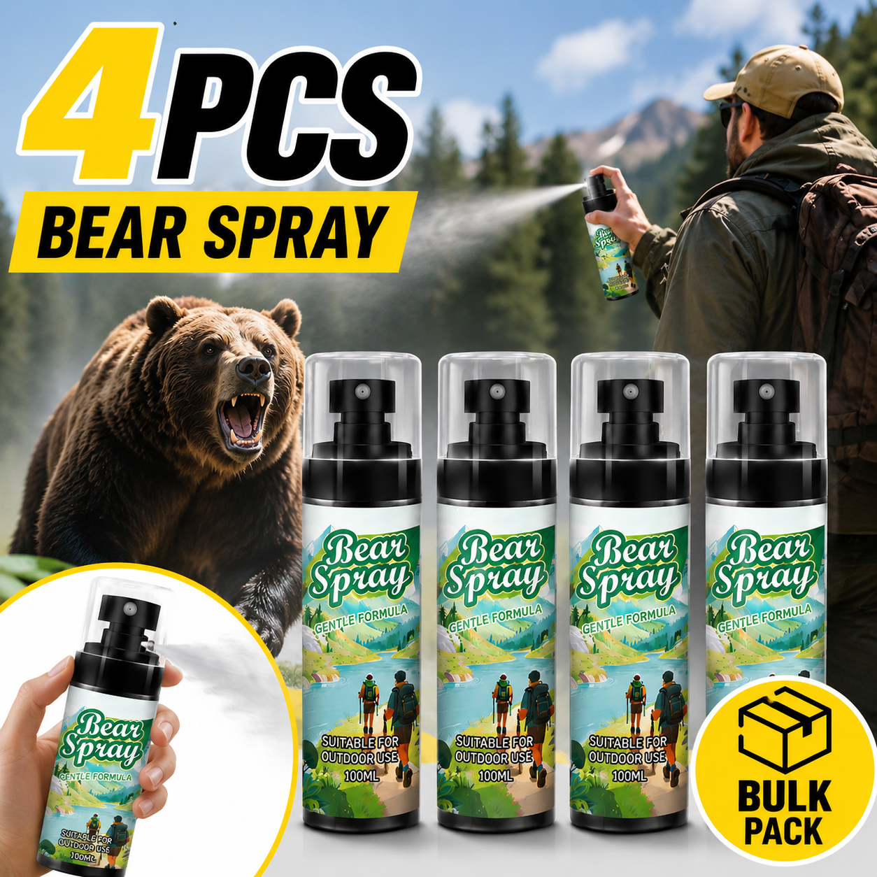Portable Bear Repellent Spray  - Bear Spray Protection avaliação e preço