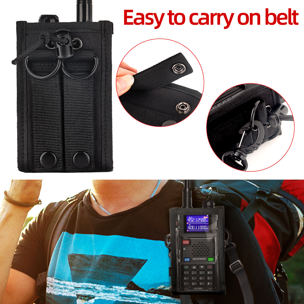 ABBREE Walkie Talkie Carry Bag - Outdoor Hunting Bag avaliação e preço