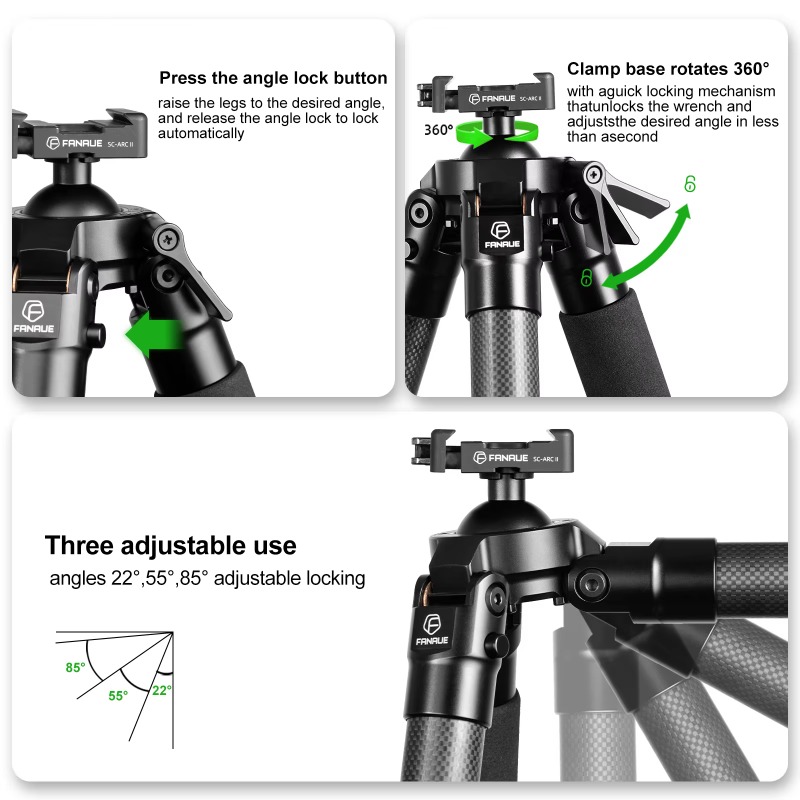 Outdoor Carbon Fiber Tripod Hi - Outdoor Hunting Photography avaliação e preço