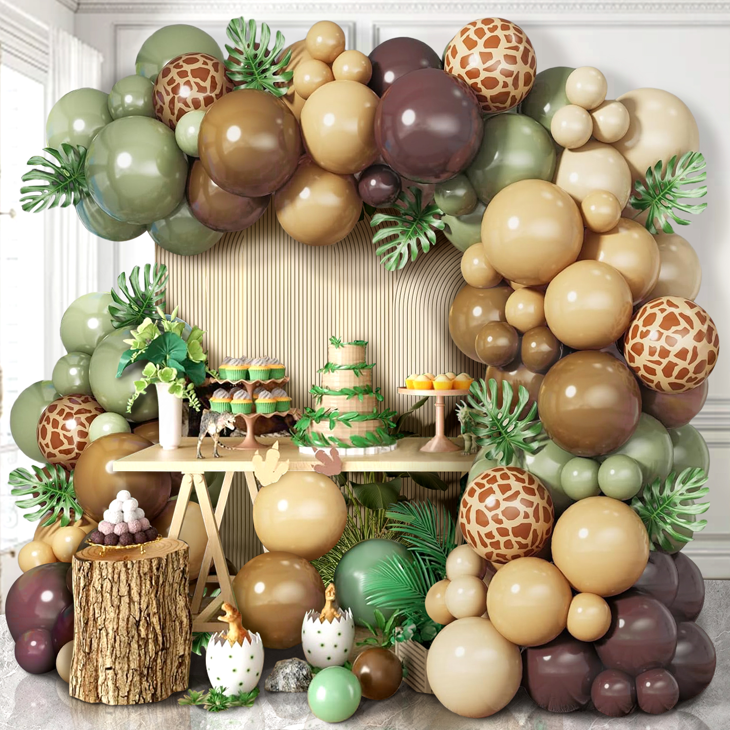 129-Piece Sage Green and Brown - Outdoor Hunting Events avaliação e preço