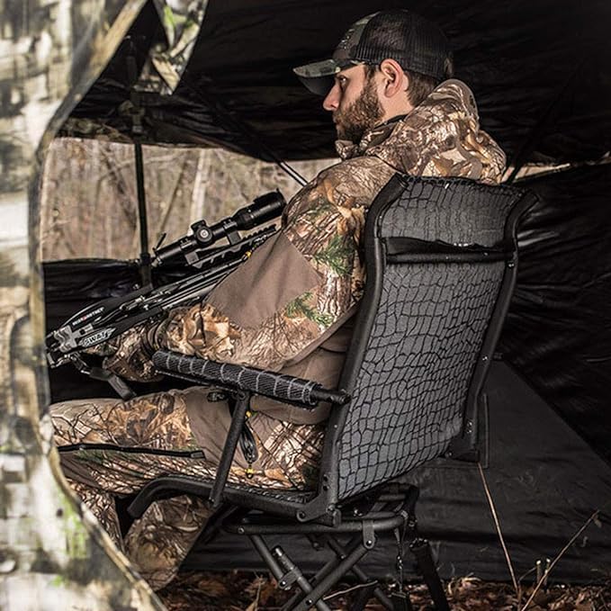 Silent 360° Swivel Chair - Por - Hunting And Fishing Outdoor Chairs avaliação e preço