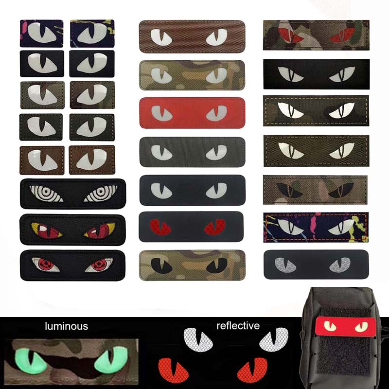 Cat Tiger Eyes,Evil Eye Badge  - Hunting Blind Fabric avaliação e preço
