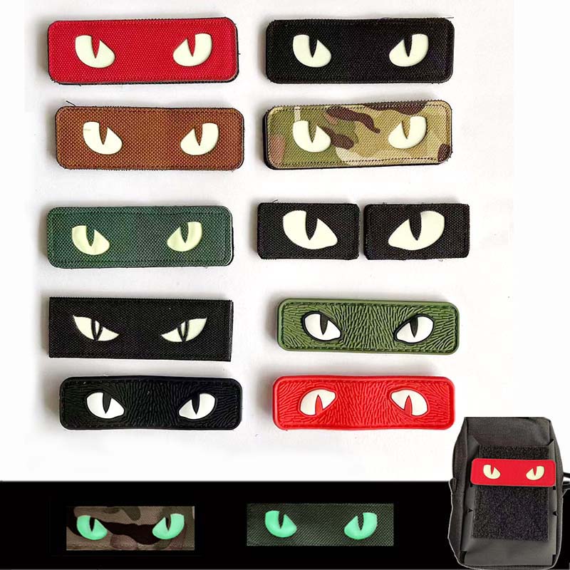 Cat Tiger Eyes,Evil Eye Badge  - Hunting Blind Fabric avaliação e preço
