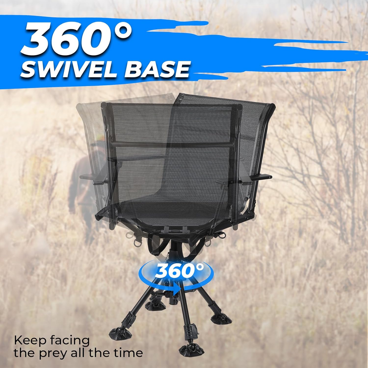 360° Silent Swivel Hunting Cha - Hunting And Fishing Outdoor Chairs avaliação e preço