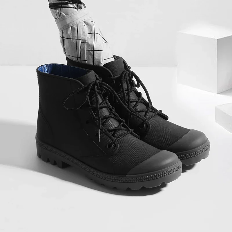 Winter Men Rain Boots Lace-up  - Fishing Waders Breathable avaliação e preço