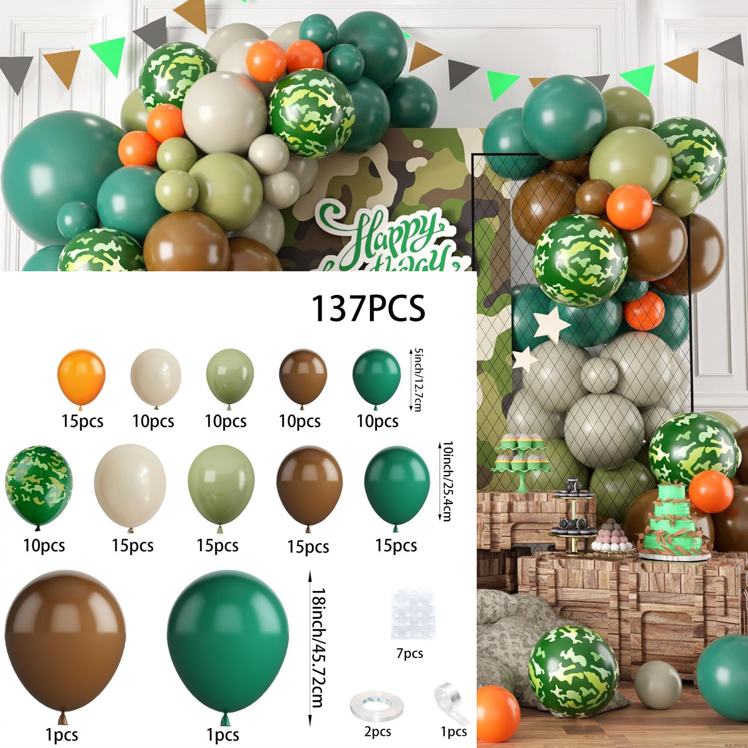 137PCS Amazon Hot Selling Retr - Outdoor Hunting Events avaliação e preço