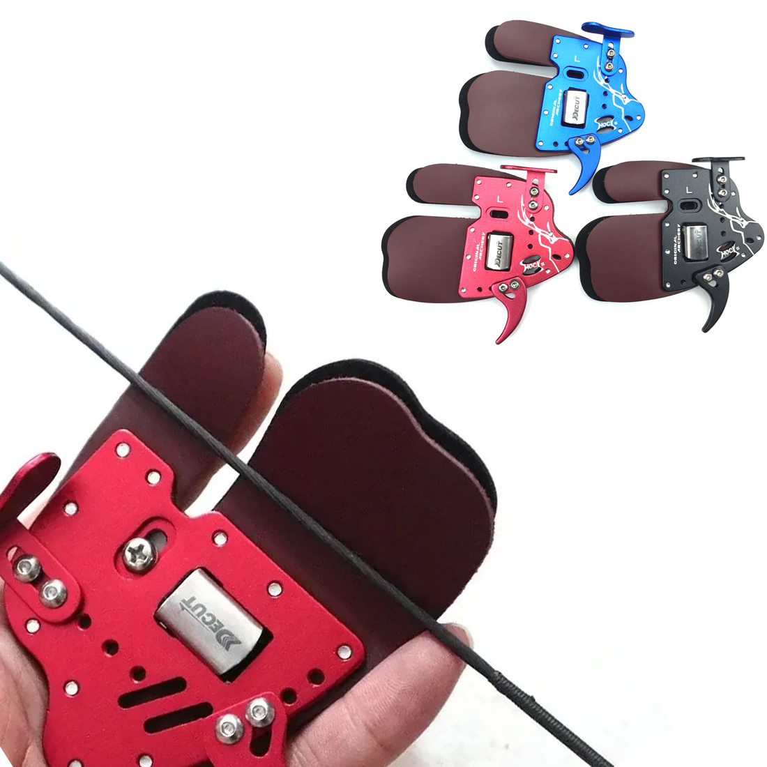 DECUT Archery Finger Tab Guard - Outdoor Hunting Gloves avaliação e preço