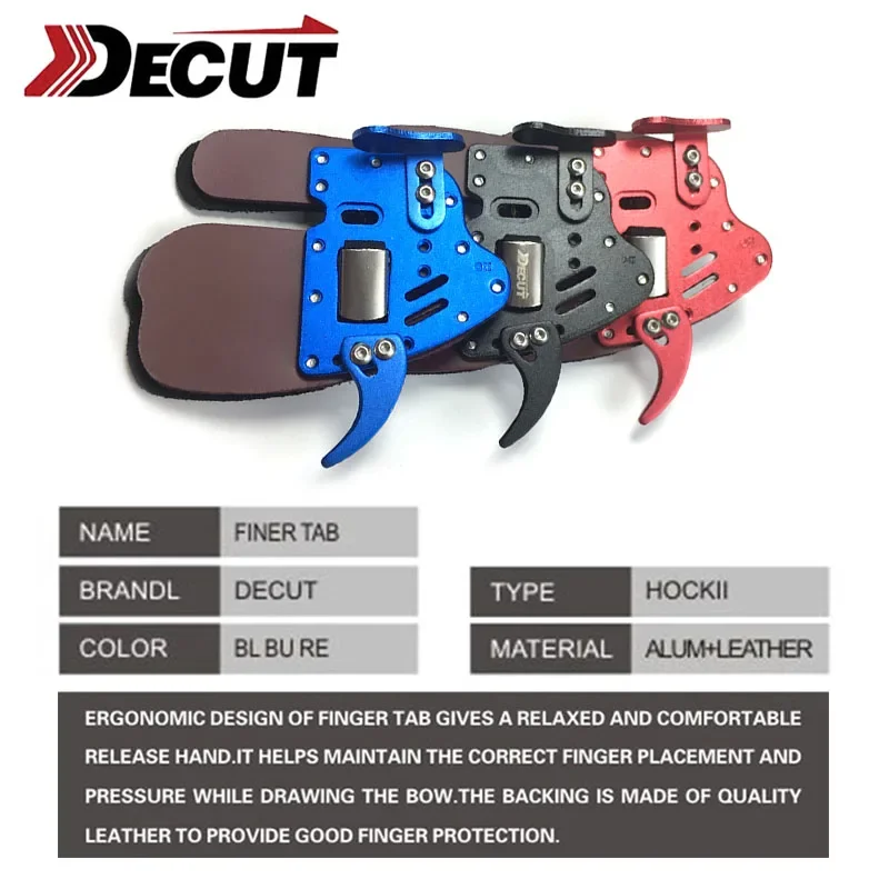 DECUT Archery Finger Tab Guard - Outdoor Hunting Gloves avaliação e preço
