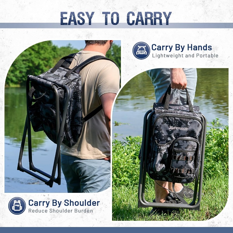 Portable Fishing Chair with Ad - Hunting And Fishing Outdoor Chairs avaliação e preço
