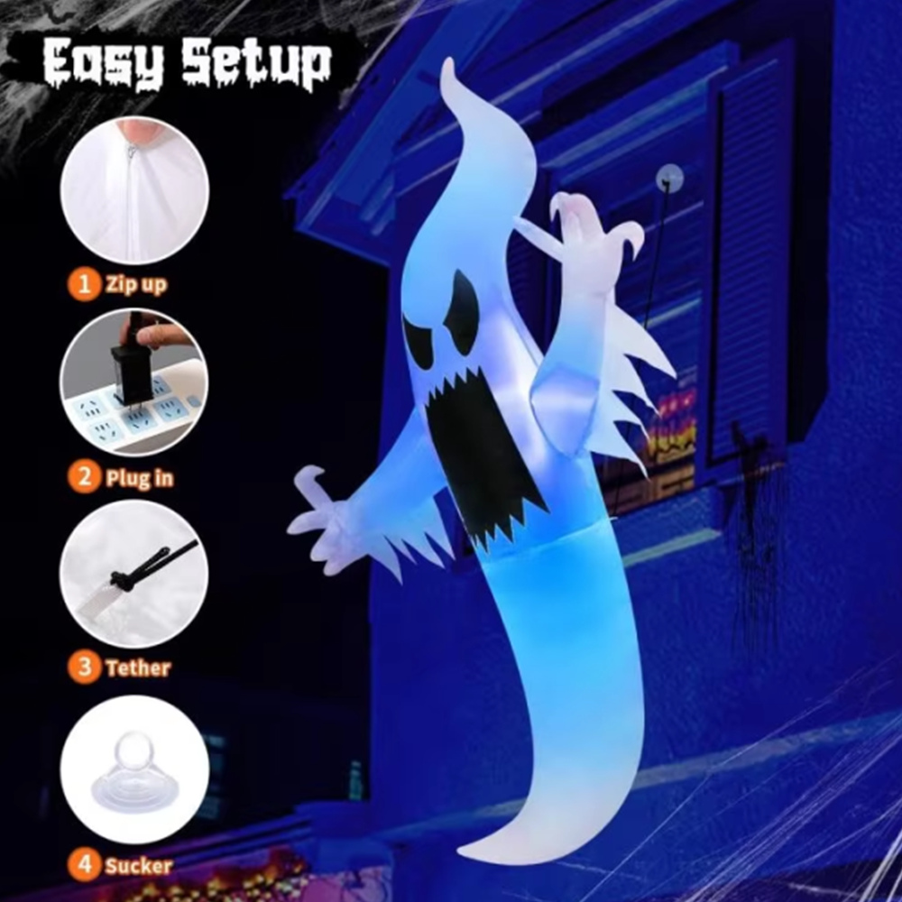 1.7M Halloween Inflatable Wind - Outdoor Hunting House avaliação e preço